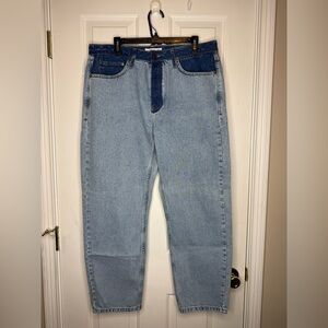 Topman Relaxed Inside Out Jeans Reverse 36 X 32 NWT Nordstrom NEW